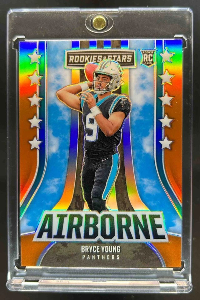 Panini Rookies & Stars Bryce Young Airborne RC 2023 naranja novato #1/25 Panthers