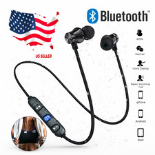 1/2 Bluetooth Neckband Wireless Headphones Mic Headset Stereo Earbuds Earphone