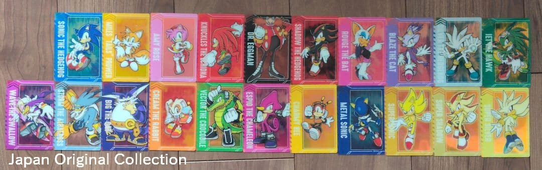 Juego completo de 21 tarjetas artísticas Sonic the Hedgehog Aurora de Japón raras