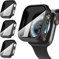 HüLle FüR Apple Watch 44Mm SchutzhüLle Anti Spy Rundum Schutz Case Schwarz 3Er
