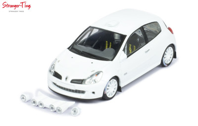 IXO Renault Clio R3C White w/Extra Night Light Under Base 1:43
