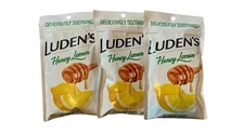 3 Bags Luden's LUDENS Honey Lemon Flavor Throat Drops 25 Ct EACH 8/25 SEALED