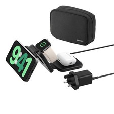 Belkin BoostCharge Pro Foldable Qi2-Certified Wireless Charger 3-in-1 Black