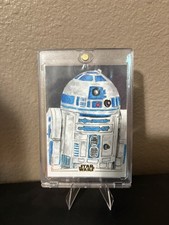 Marketplace image: Topps Chrome Star Wars Gold Foil Sketch Card 1/1 of R2-D2 Artist Daniel M Chavez