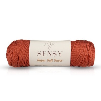 Sensy Super Soft Saver Yarn, 3.5 oz, 190 Yards, Gauge 4 Medium Cinnamon