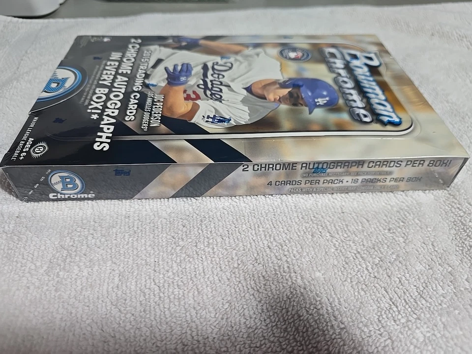 2015 Bowman Chrome Sealed Baseball Hobby Box – 2 Autographs!! - Image 4 of 4