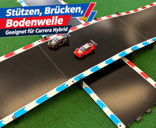 Br&uuml;cke / Bodenwelle / Steilkurve passend f&uuml;r Carrera Hybrid St&uuml;tzen 8teilig