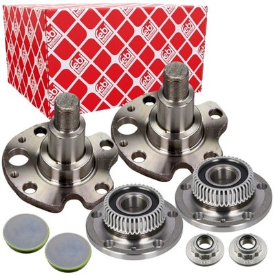 2x FEBI Radlager + Achszapfen Satz Hinten für AUDI A3 8L1 OCTAVIA I VW GOLF 4