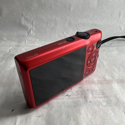 CANON POWERSHOT ELPH 300 HS DIGITAL CAMERA RED BUNDLE (TESTED