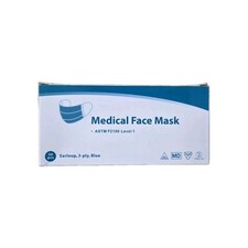 Surgical Face Mask- 3 Ply, Blue, 50 Count