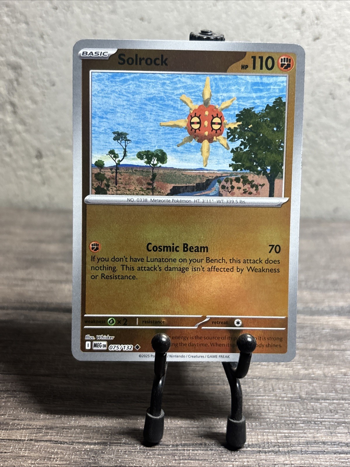 Solrock 075/132 Me01: Mega Evolution Reverse Holo Uncommon-Fast Shipping-NM!!