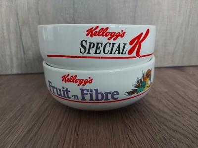2 x Sammlerstücke Kellogg's Müslischalen. 'Fruit n Fibre' und 'Special K'