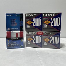 SONY 2HD 3.5 FLOPPY DISK LOT DISKETTES 1.44 MB IBM FORMATTED NEW SEALED READ