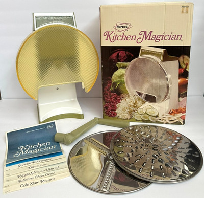Vintage 1970s Popeil's Kitchen Magician | Cutter Slicer Shredder | Original Box