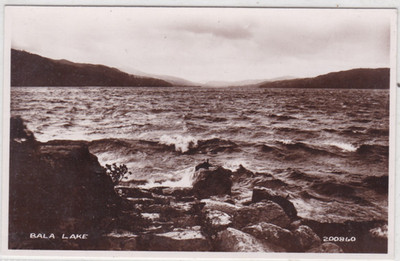 Bala Lake Valentinstag Echtfoto Postkarte ungelaufen sehr guter Zustand
