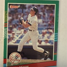 1991 Donruss - Kevin Maas #554 Yankees Yellow Design on Right Border