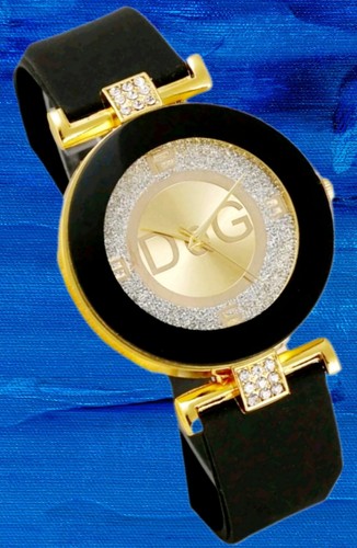 Damen QuarzuhršQuarz Uhr Damen Armbanduhr Schwarz Gold Strass Damen Schmuck - Bild 3 von 5