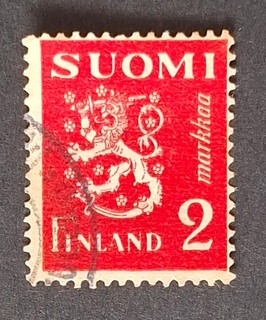 Finland 1936 2Mk Coat of Arms SG273b used stamp