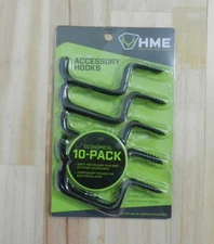 HME Hunting Made Easy;  Coated Bow & Gear Hooks;  10 Hooks Total;  BGH-10