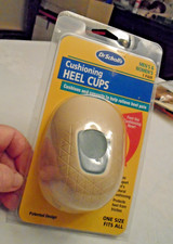 NIB Dr SCHOLL's Cushioning Heel Cups 1 Pair One Size Fits ALL Help Relieve Pain