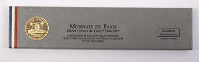 1966-67 Monnaie De Paris Fleurs de Coins 3 Sealed Sets Pacific Territories
