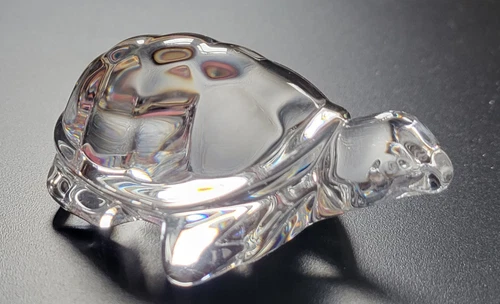 RARE Art Glass STEUBEN Crystal TURTLE TORTOISE Figurine Paperweight ~ Flawless