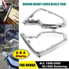 Left Right Chrome Mirror Mount Cover Base Trim For Honda Goldwing GL1500SE 88-00