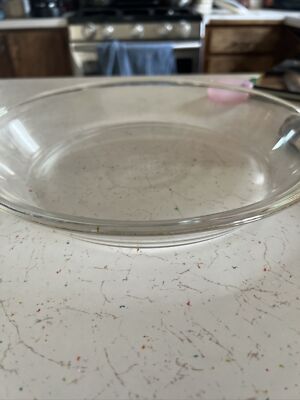 Vintage Pyrex Plate-Pie Serving/Baking Deep 25cm Originals Clear #210