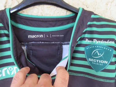 Maillot Rugby section paloise SP Pau Total Macron Vintage