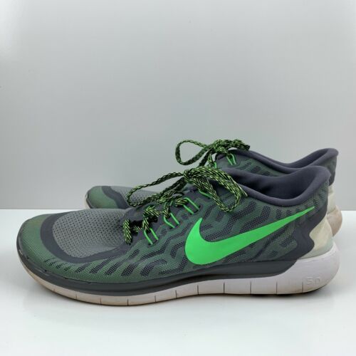 Nike Free 5.0 Shoes 2015 Release Grey Volt Green 724382 013 Mens 12.5 | eBay