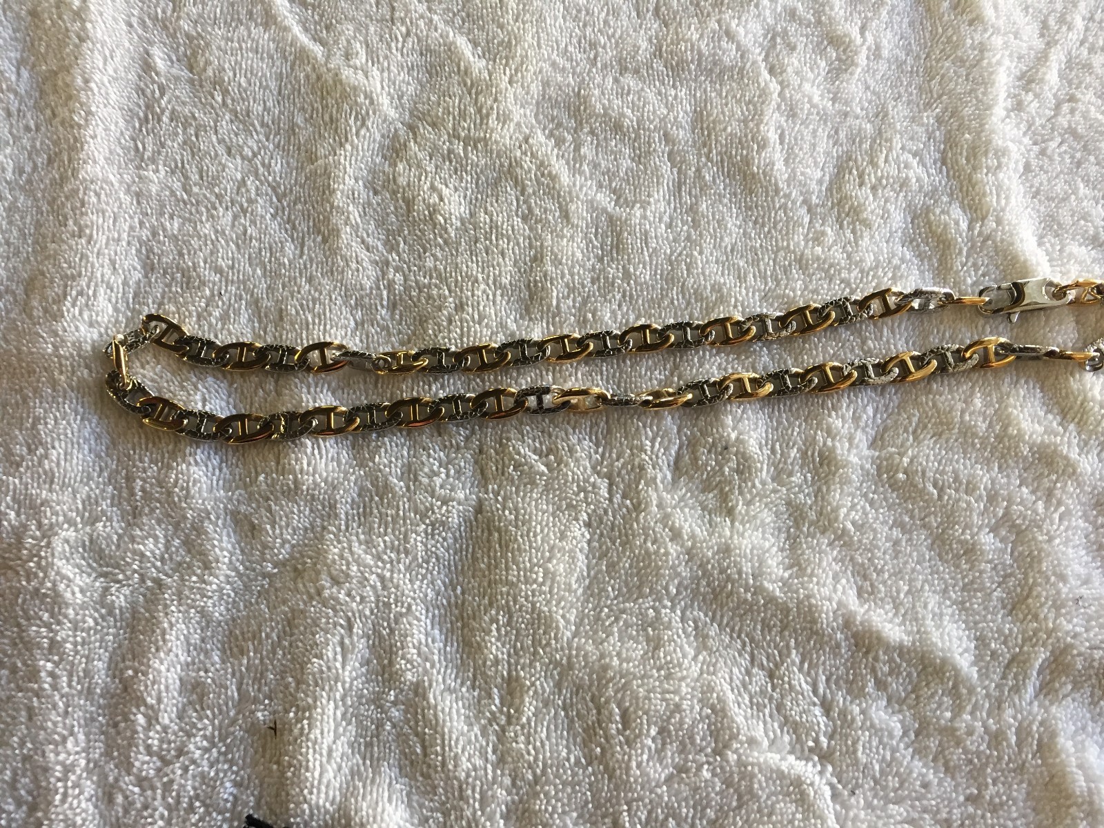 NEW Stainless Steel Silver & Gold Chain Necklace 2 J8 141 eBay