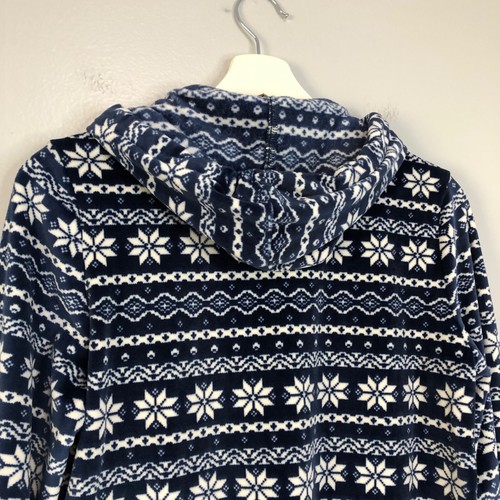 Lands End Pullover Damen Größe S Fleece Schneeflocken Urlaub Weihnachten Fair Isle - Bild 5 von 14