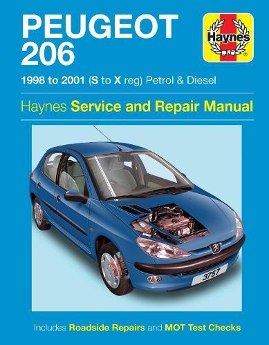 Peugeot 206 Petrol & Diesel (98 - 01) Haynes Repair Manual (Tascabile)