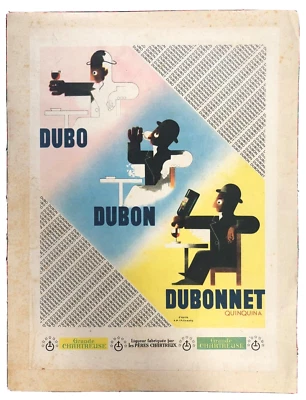 Affiche Originale Dubonnet d'après Cassandre - 1932 - Grande Chartreuse - Photo 1/3