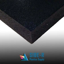 Celtec Foam Board Plastic Sheet - 1/2" Thick (12mm) - Black - 12" x 24"