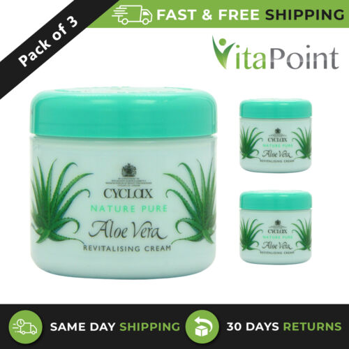 Cyclax Nature Pure Aloe Vera Revitalising Cream For Dry Skin 300ml / Pack Of 3