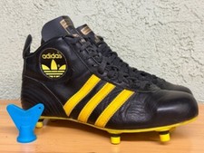 Size 8 - Vintage Adidas Beckenbauer Super Football (Soccer) Cleats Black Yellow