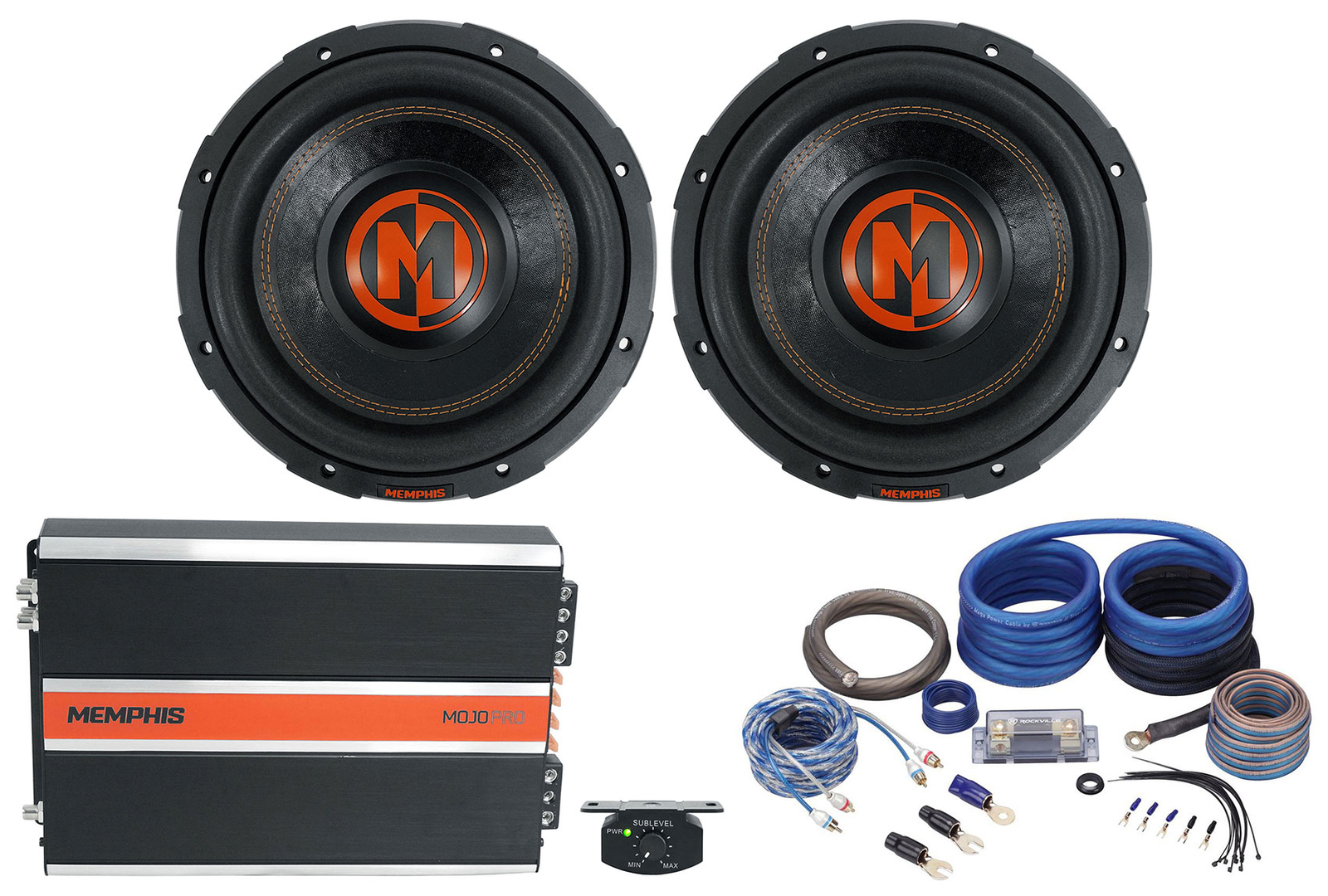 2 Memphis Audio MJP1044 10 сабвуферов MOJO мощностью 1500 Вт моноусилитель Комплект усилителей 108490₽