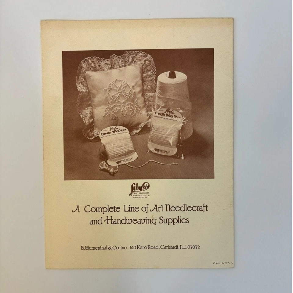 Vintage Lily Craft Candlewick Design Book by B.Blumenthal & Co., In. 1982 - Image 2 of 4