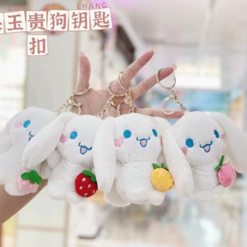 Cute Sanrio Fruit Cinnamoroll Dog Plush Doll Keychain Plush Toy Bag Pendant - Picture 1 of 10