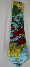STEVEN HARRIS MEN'S NECK TIE MAP