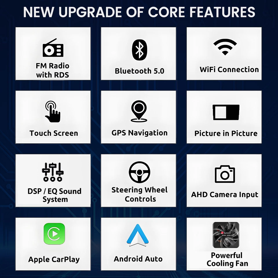 Android14 CarPlay For Jeep Grand Cherokee Chrysler Car Stereo Radio GPS Navi RDS - Image 4 of 4