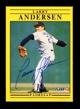 1991 FLEER UPDATE LARRY ANDERSEN #U-120 PADRES SIGNED AUTOGRAPH NICE!