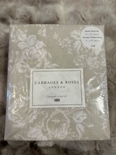 Cabbages & Roses Queen Paris Rose 3 Piece Duvet Cover Set Taupe Beige 90" x 90"