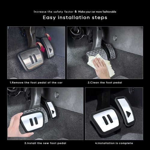 Car Brake Accelerator Pedal Cover for Volkswagen VW ID4 2023 2022 2021 Accessory - Picture 6 of 7