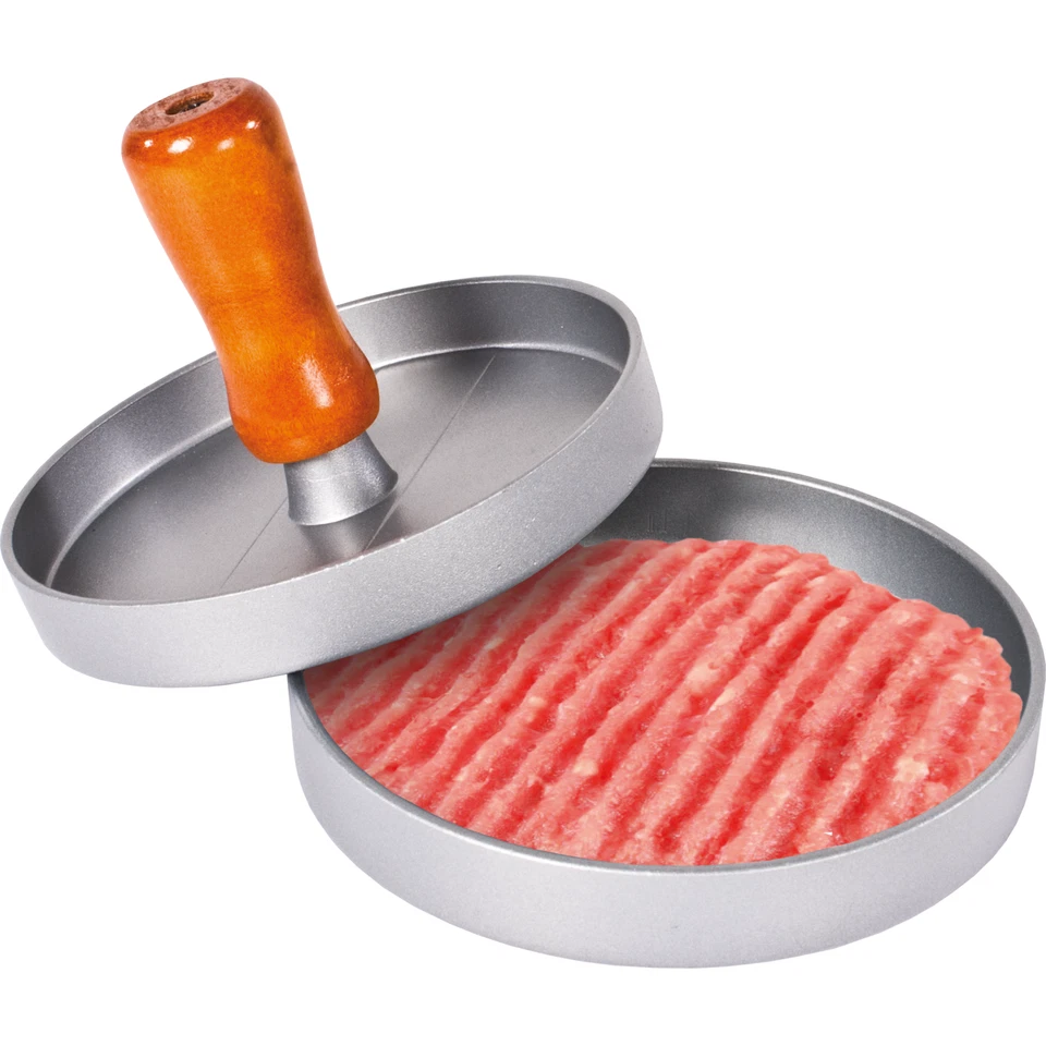Stampo per hamburger pressa per fare hamburger in alluminio antiaderente Ø12 CM - Immagine 2 di 4