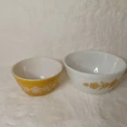 Vintage Pyrex Butterfly Gold Mixing Bowls - Made In USA