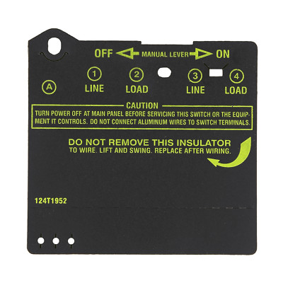 Intermatic Time Clock Wire Protector Insulator for T100 Timer Switches 124T1952