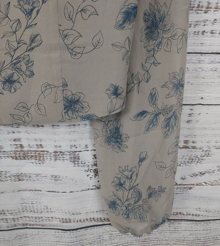 Top House of Harlow Mujer Pequeño Gris Coqueta Recortado Manga Larga Estampado Floral - Imagen 4 de 10