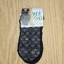 Yoga Socks Non Slip 88 Cotton Black New
